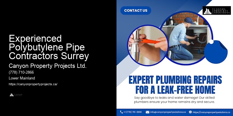 Polybutylene Pipe Infrastructure Experienced Polybutylene Pipe Contractors Surrey