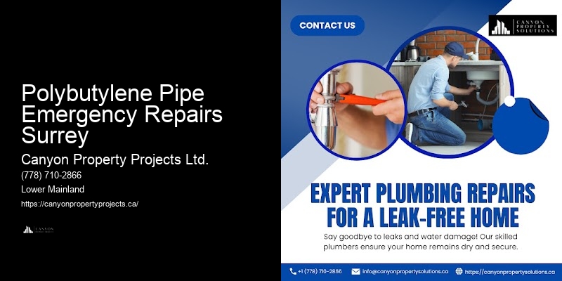 Local Experts in Polybutylene Replacement Polybutylene Pipe Emergency Repairs Surrey