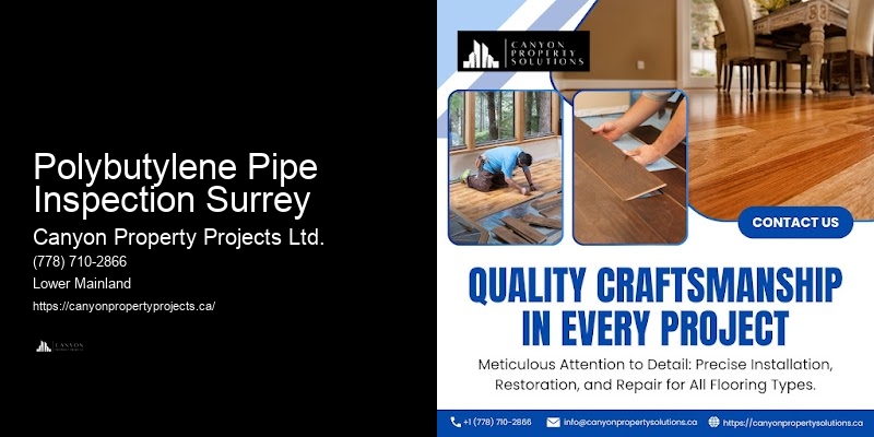 Polybutylene Pipe Removal Polybutylene Pipe Inspection Surrey
