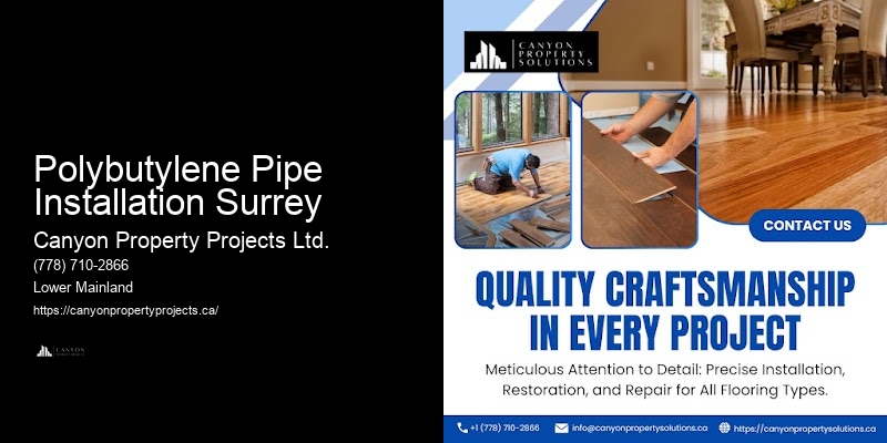 Polybutylene Plumbing Repair Estimates Polybutylene Pipe Installation Surrey