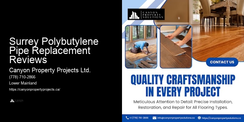 Polybutylene Plumbing Evaluation Surrey Polybutylene Pipe Replacement Reviews